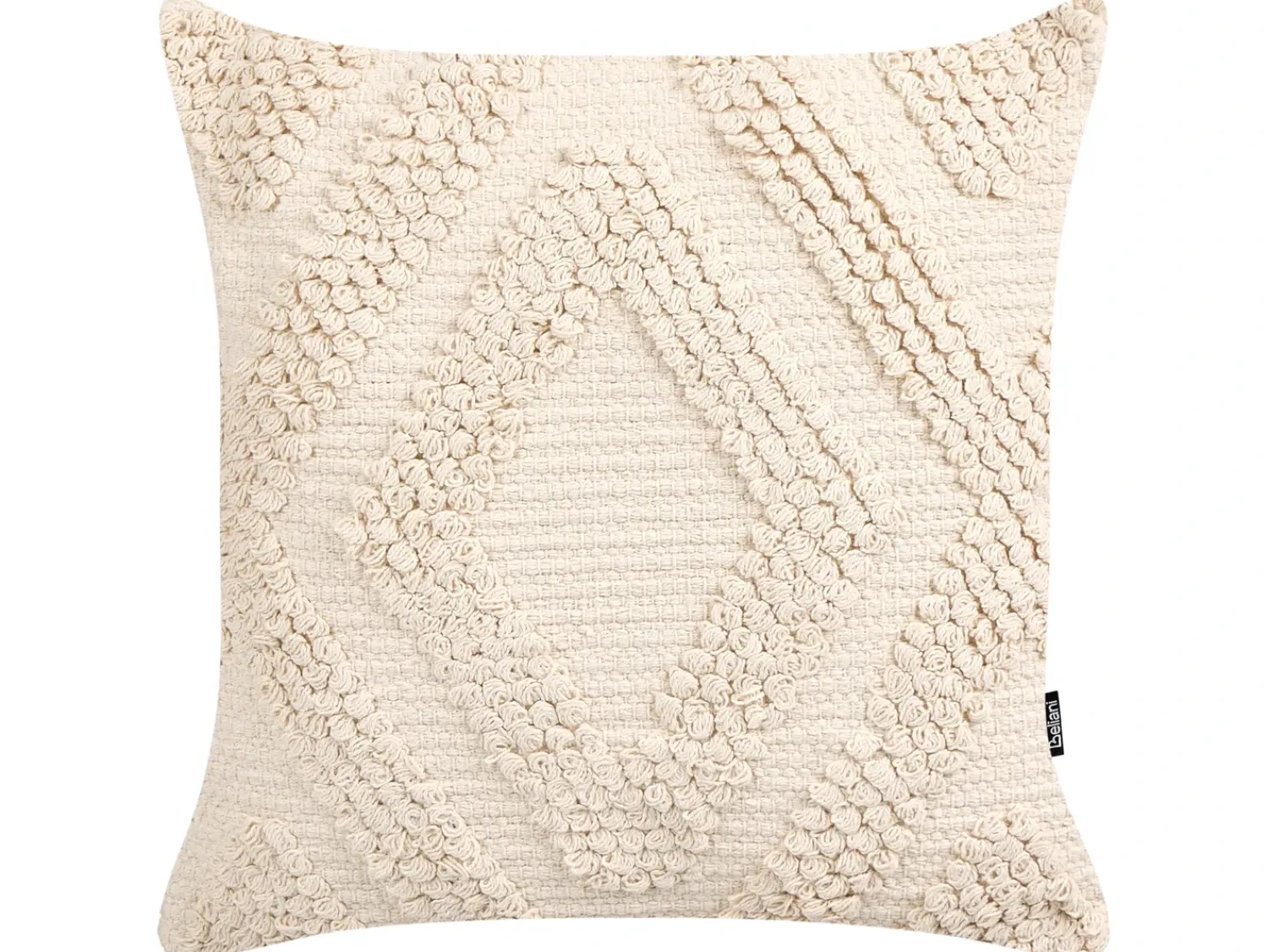 Online Beliani Set di 2 cuscini CATALPA Cotone 45 x 45 cm Trama geometrica Bianco