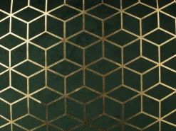 Hot Beliani Set di 2 cuscini CELOSIA Velluto 45 x 45 cm Verde scuro Trama geometrica Oro Verde