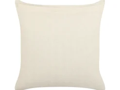 Beliani Set di 2 cuscini CERCIS Cotone 45 x 45 cm Beige Trama geometrica Beige Nero