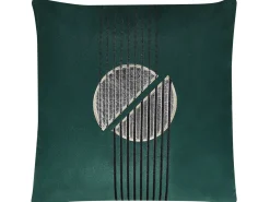Beliani Set di 2 cuscini CEROPEGIA Velluto 45 x 45 cm smeraldo Trama geometrica Verde