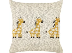 Outlet Beliani Set di 2 cuscini CHILARI Cotone 45 x 45 cm Beige Beige Giallo