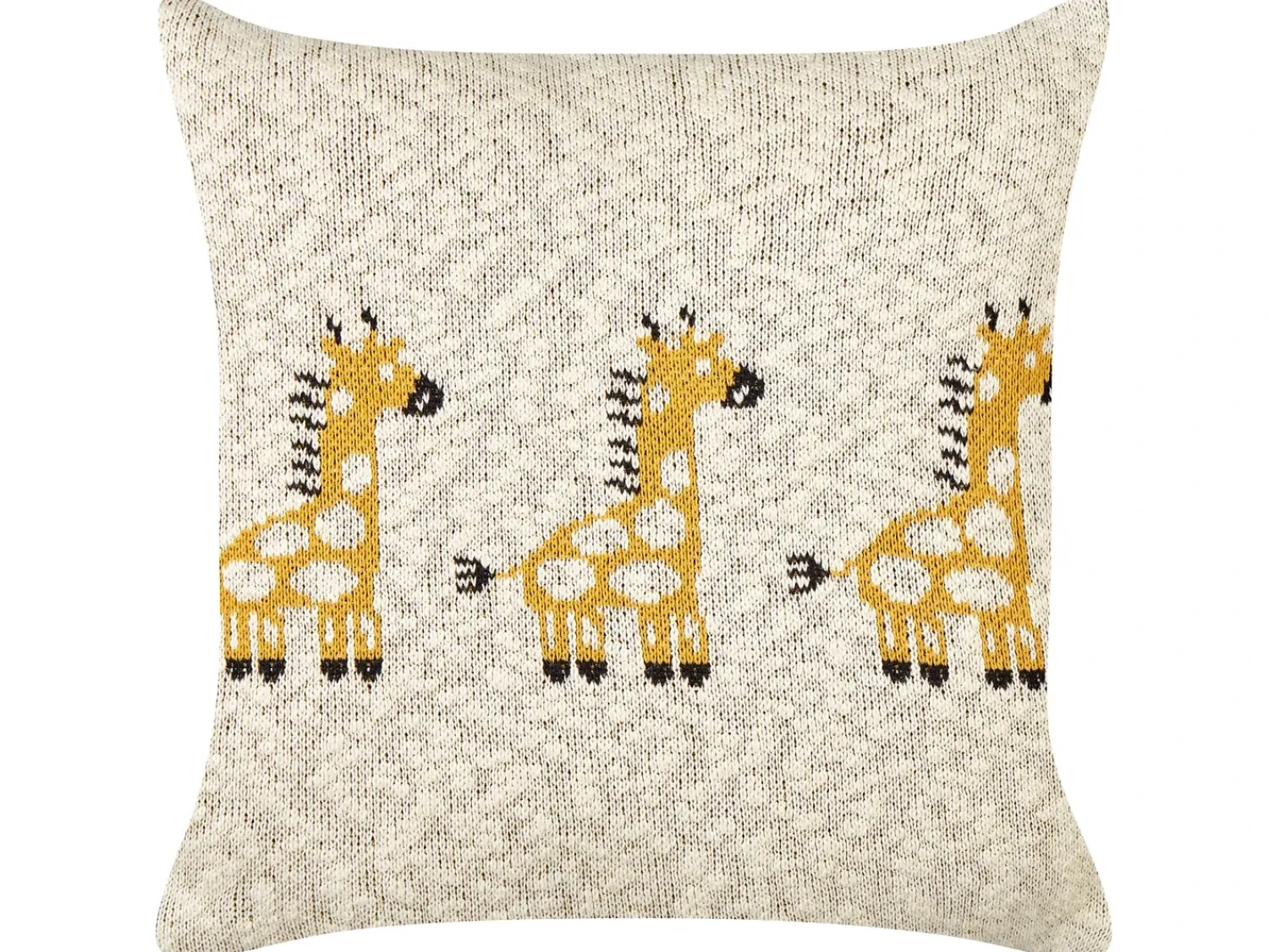 Outlet Beliani Set di 2 cuscini CHILARI Cotone 45 x 45 cm Beige Beige Giallo