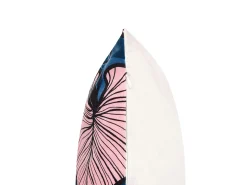 Discount Beliani Set di 2 cuscini CHRYSANTHEMUM Velluto 45 x 45 cm Blu scuro Trama di piante Rosa Blu