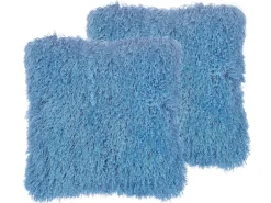Hot Beliani Set di 2 cuscini CIDE 45 x 45 cm Tinta unita Blu