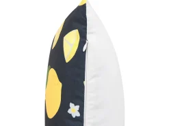 Discount Beliani Set di 2 cuscini CITRUS 45 x 45 cm Nero Trama di piante Bianco Giallo Nero Verde