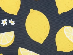Discount Beliani Set di 2 cuscini CITRUS 45 x 45 cm Nero Trama di piante Bianco Giallo Nero Verde