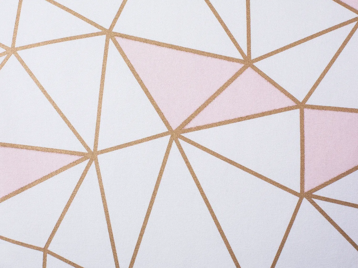 New Beliani Set di 2 cuscini CLARKIA Cotone 45 x 45 cm Rosa Trama geometrica Bianco Oro Rosa