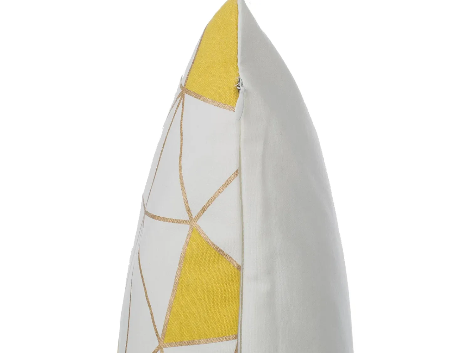Discount Beliani Set di 2 cuscini CLARKIA Cotone 45 x 45 cm Giallo Trama geometrica Bianco Giallo Oro