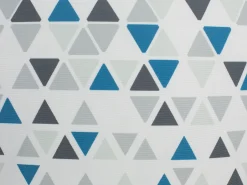 Beliani Set di 2 cuscini CLEOME 45 x 45 cm Bianco Grigio Blu Trama geometrica Bianco Blu Grigio Multicolore