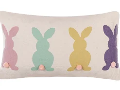 Sale Beliani Set di 2 cuscini CLUSIA 30 x 50 cm Beige Beige Giallo Rosa Verde