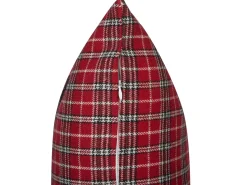 Clearance Beliani Set di 2 cuscini COMET 45 x 45 cm Rosso scuro Modello natalizio Rosso Nero