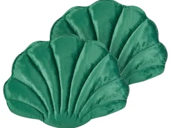 Online Beliani Set di 2 cuscini CONSOLIDA Velluto 47 x 35 cm smeraldo Tinta unita Verde