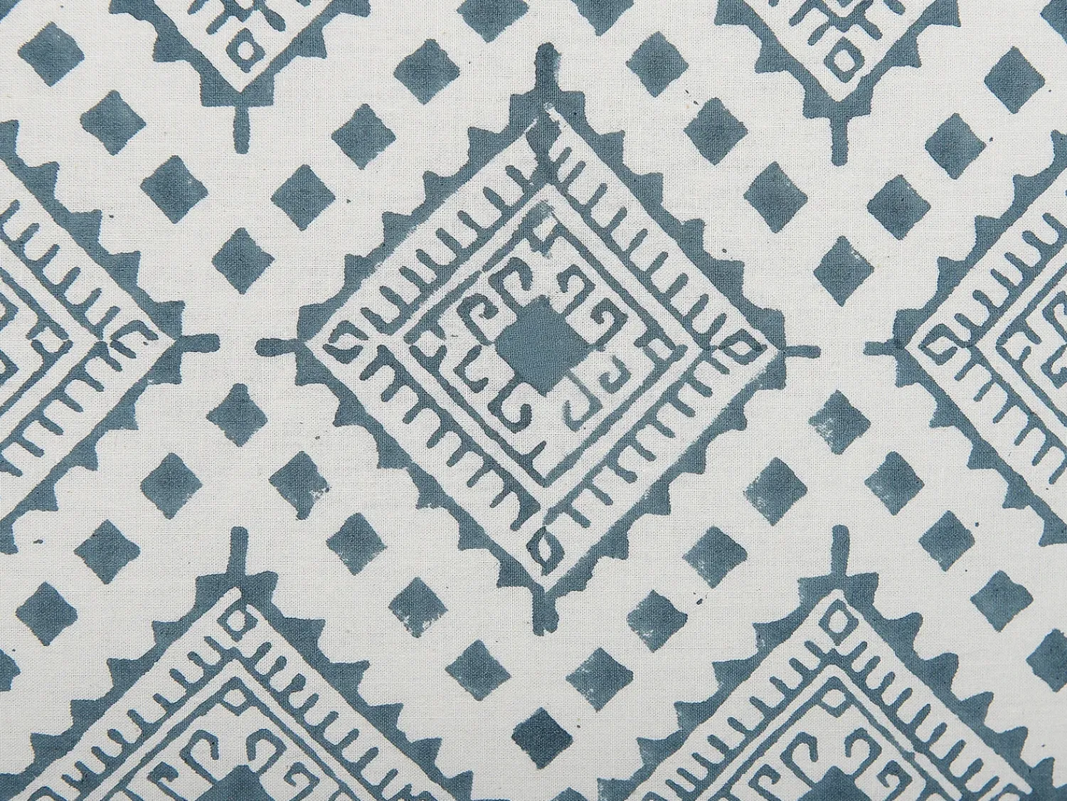 Online Beliani Set di 2 cuscini CORDATA Cotone 45 x 45 cm Blu Trama orientale Bianco Blu