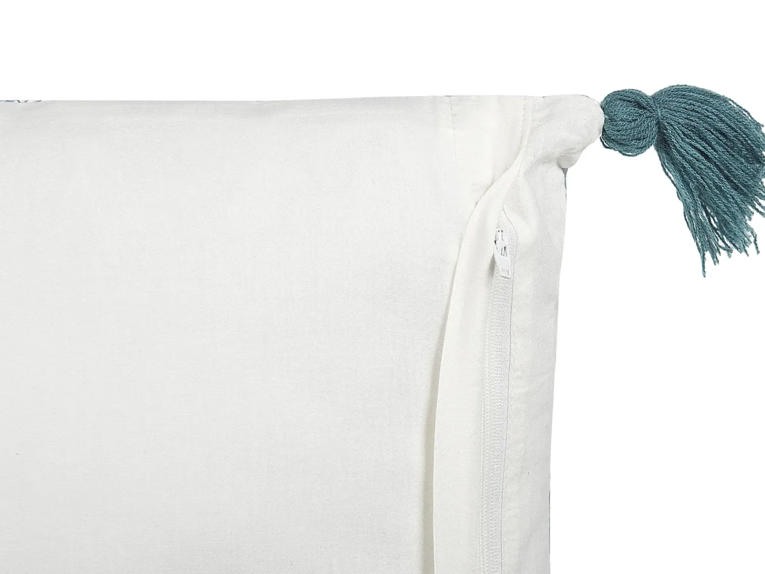 Clearance Beliani Set di 2 cuscini CORNUS Cotone 45 x 45 cm Blu Trama floreale Bianco Blu Grigio