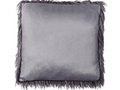 Best Beliani Set di 2 cuscini COROKIA Finta pelliccia 45 x 45 cm scuro Tinta unita Grigio
