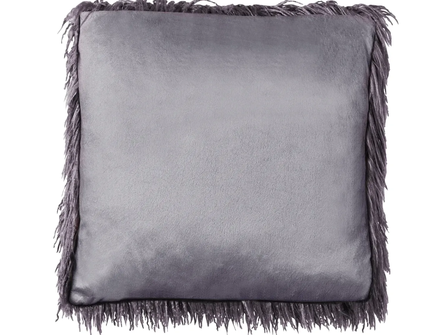 Best Beliani Set di 2 cuscini COROKIA Finta pelliccia 45 x 45 cm scuro Tinta unita Grigio