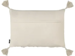 Outlet Beliani Set di 2 cuscini CRATAEGUS Cotone 40 x 60 cm chiaro Trama geometrica Beige