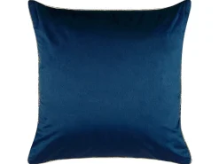 Sale Beliani Set di 2 cuscini CROCUS Velluto 45 x 45 cm Blu scuro Trama astratta Oro Blu