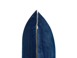Sale Beliani Set di 2 cuscini CROCUS Velluto 45 x 45 cm Blu scuro Trama astratta Oro Blu