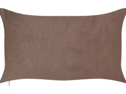 Best Beliani Set di 2 cuscini CRODYLINE Velluto 35 x 60 cm Marrone A strisce Marrone Rosa