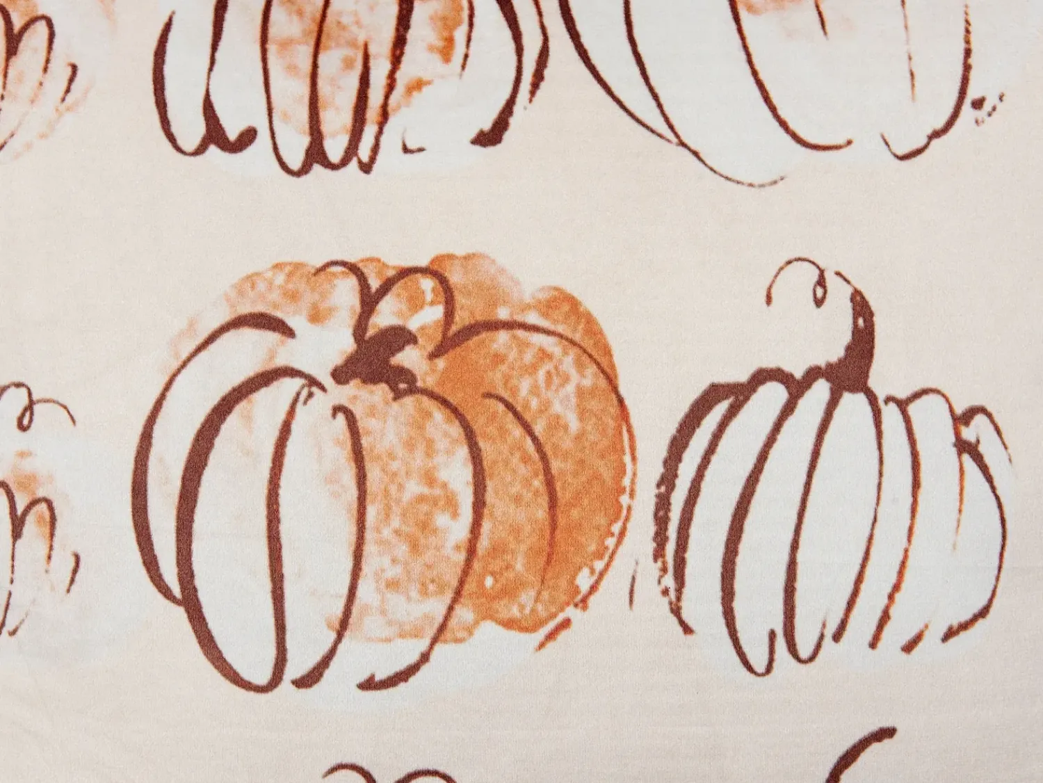 New Beliani Set di 2 cuscini CUCURBITA Velluto 45 x 45 cm Beige Trama di piante Arancione Bianco Beige