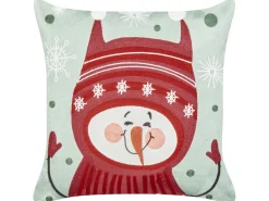 Beliani Set di 2 cuscini CUPCAKE Cotone 45 x 45 cm Rosso Bianco Rosso Verde