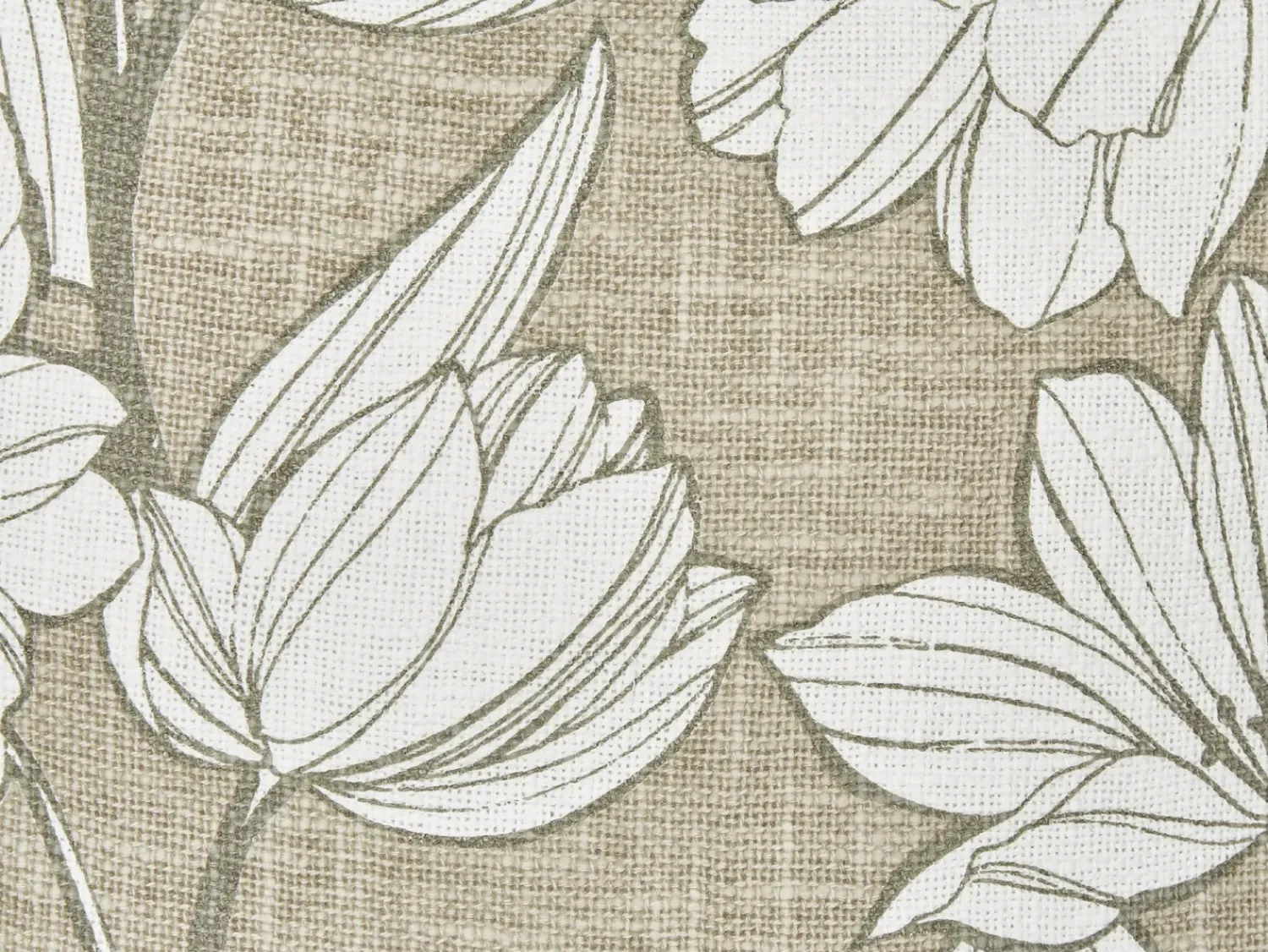Beliani Set di 2 cuscini CYANOTIS Cotone 45 x 45 cm Verde Trama floreale Bianco Verde