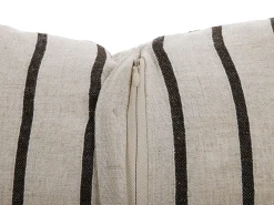 Online Beliani Set di 2 cuscini CYNARA Cotone 43 x 43 cm Beige A strisce Beige Nero