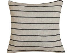 Online Beliani Set di 2 cuscini CYNARA Cotone 43 x 43 cm Beige A strisce Beige Nero
