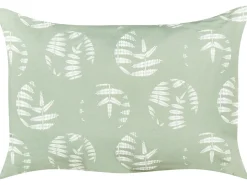 New Beliani Set di 2 cuscini da esterno ALASSIO Trama di piante 40 x 60 cm Verde Bianco Verde