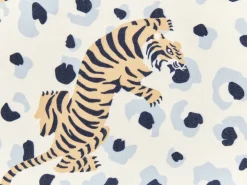 Outlet Beliani Set di 2 cuscini da esterno ARENZANO Trama animale 45 x 45 cm Beige Beige Blu Marrone Multicolore