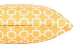 Sale Beliani Set di 2 cuscini da esterno ASTAKOS Trama geometrica 40 x 40 cm Giallo Bianco Giallo