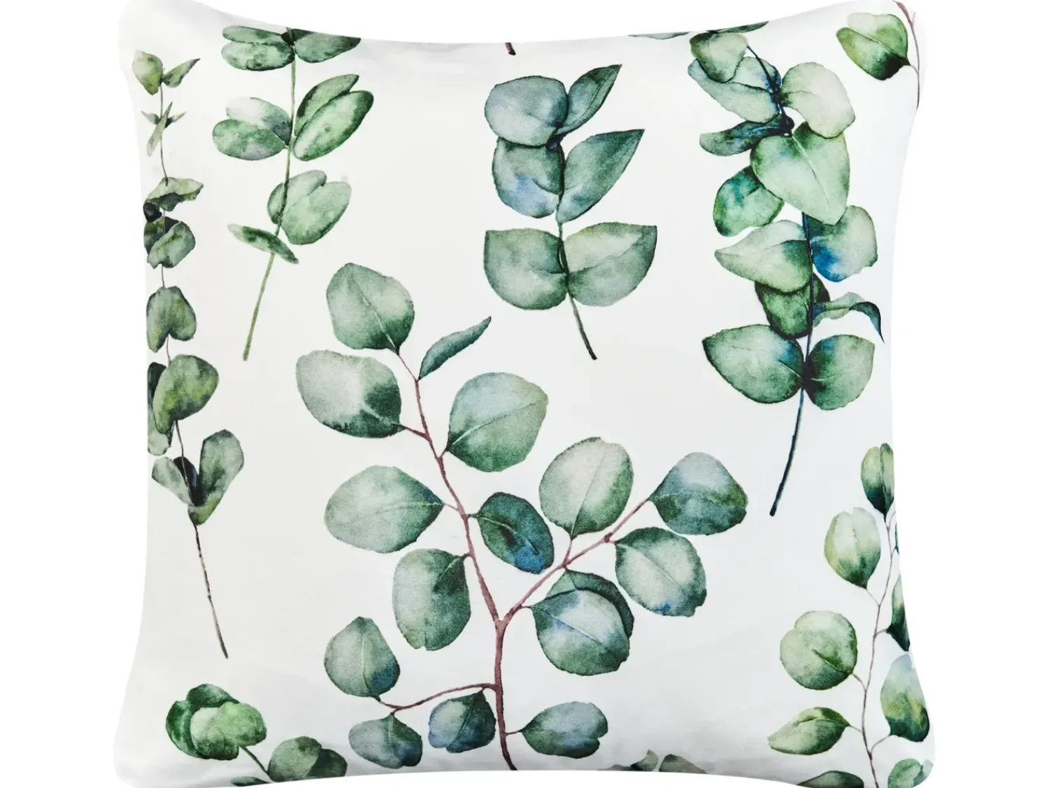 Outlet Beliani Set di 2 cuscini da esterno BOSQUE Trama di piante 45 x 45 cm Verde Bianco Verde