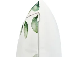 Outlet Beliani Set di 2 cuscini da esterno BOSQUE Trama di piante 45 x 45 cm Verde Bianco Verde