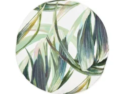 New Beliani Set di 2 cuscini da esterno CALDERINA Trama di piante Verde Bianco Verde