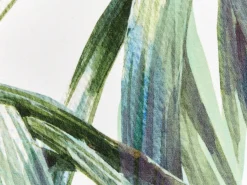 Beliani Set di 2 cuscini da esterno CALDERINA Trama di piante Verde Bianco Verde