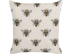 New Beliani Set di 2 cuscini da esterno CANNETO Trama animale Beige Beige Giallo Nero