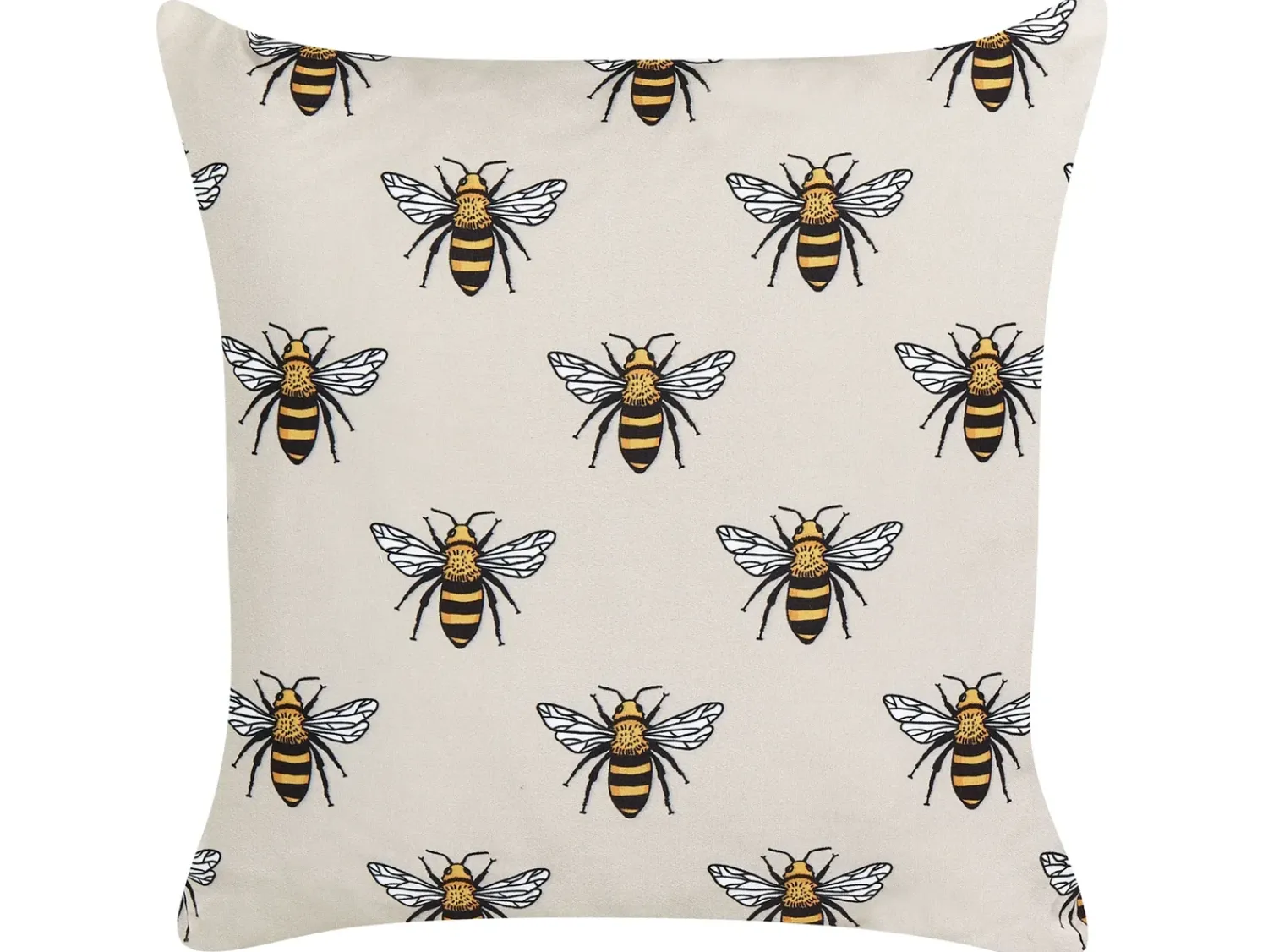 New Beliani Set di 2 cuscini da esterno CANNETO Trama animale Beige Beige Giallo Nero