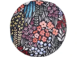 Best Beliani Set di 2 cuscini da esterno CASTELARO Trama floreale Multicolore Multicolore Nero