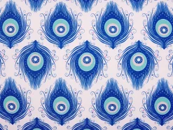 Hot Beliani Set di 2 cuscini da esterno CERIANA Trama animale Blu Rosa Blu