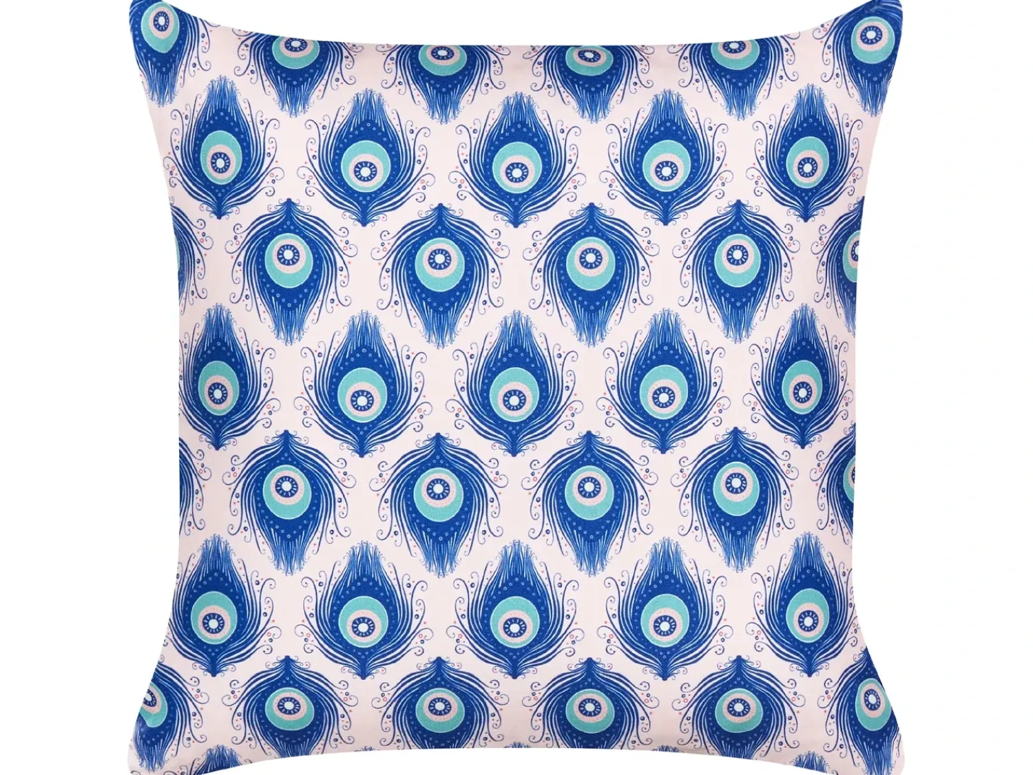 Clearance Beliani Set di 2 cuscini da esterno CERIANA Trama animale Blu Rosa Blu