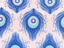 Hot Beliani Set di 2 cuscini da esterno CERIANA Trama animale Blu Rosa Blu