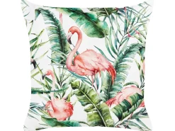 Sale Beliani Set di 2 cuscini da esterno ELLERA Trama animale Verde Bianco Multicolore Rosa Verde