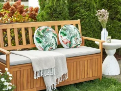 Sale Beliani Set di 2 cuscini da esterno ELLERA Trama animale Verde Bianco Multicolore Rosa Verde