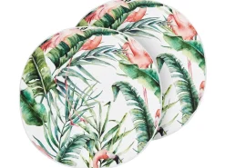 Sale Beliani Set di 2 cuscini da esterno ELLERA Trama animale Verde Bianco Multicolore Rosa Verde