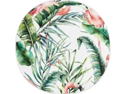 Sale Beliani Set di 2 cuscini da esterno ELLERA Trama animale Verde Bianco Multicolore Rosa Verde