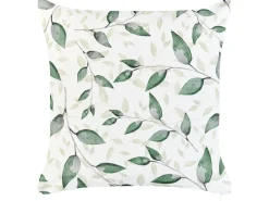 Online Beliani Set di 2 cuscini da esterno FLYLEAF Trama di piante 45 x 45 cm Verde Bianco Verde