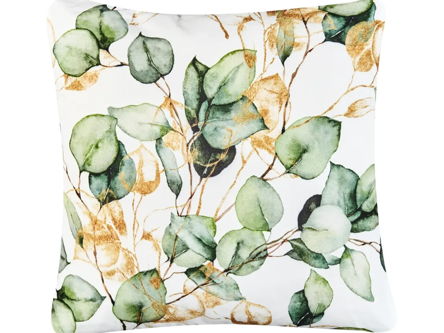 Discount Beliani Set di 2 cuscini da esterno GLADE Trama di piante 45 x 45 cm Multicolore Bianco Multicolore Oro Verde