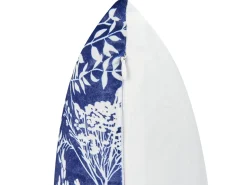 Best Beliani Set di 2 cuscini da esterno GLIMMER Trama di piante Blu Bianco Blu