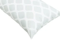 Outlet Beliani Set di 2 cuscini da esterno KALAMOS Trama geometrica 40 x 70 cm Verde menta Bianco Verde